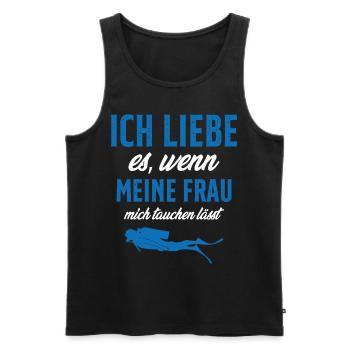 tauchen gehen lässt - Männer Premium Bio Tank Top - Schwarz - Vorne - Michal (187cm)