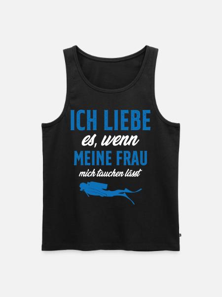 tauchen gehen lässt - Männer Premium Bio Tank Top - Schwarz