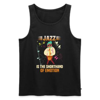 Musiciens d’orchestre de musique jazz - Débardeur bio Premium Homme - noir - Devant - Michal (187cm)