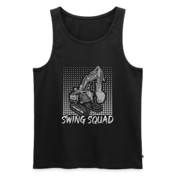 Crane operator design for excavator operators and construction workers - Men's Premium Organic Tank Top - black - Front - AI Model Male 178 light (178cm)