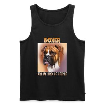 Dog Saying Boxer Design for Dog Lovers - Men's Premium Organic Tank Top - black - Front - Michal (187cm)