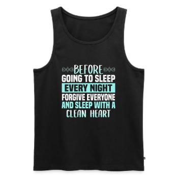 Quran Verse Islam Quotes Muslim Ramadan Texts - Men's Premium Organic Tank Top - black - Front - AI Model Male 178 light (178cm)