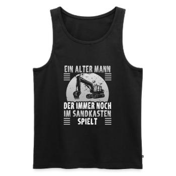 Kranführer Design für Baggerfahrer und Bauarbeiter - Männer Premium Bio Tank Top - Schwarz - Vorne - AI Model Male 178 light (178cm)