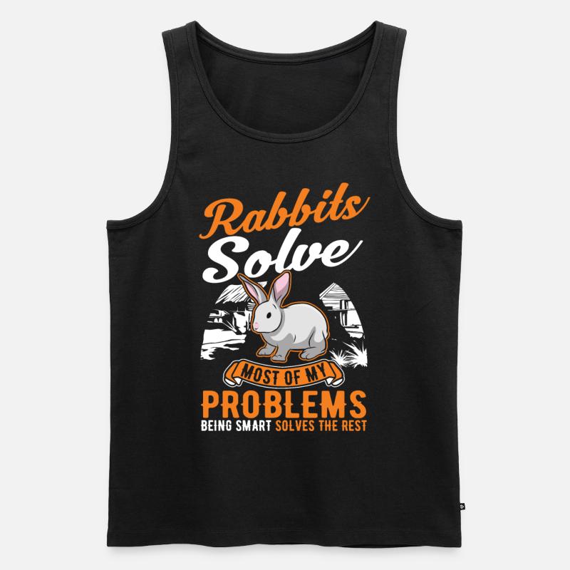 Rabbit Rabbit Rabbit - Men's Premium Organic Tank Top - black