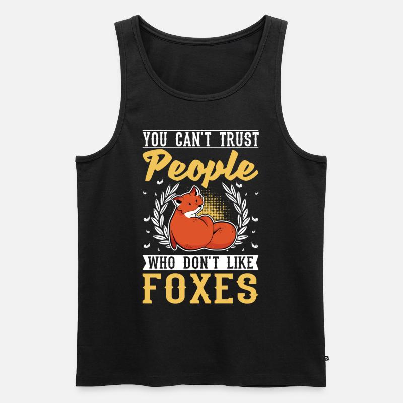 Fuchs Geschenk Rotfuchs - Männer Premium Bio Tank Top - Schwarz