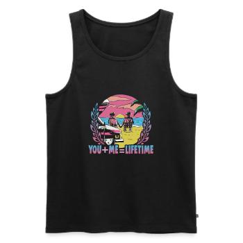 Valentinstag Geschenke Liebhaber Und Paare Designs - Männer Premium Bio Tank Top - Schwarz - Vorne - Michal (187cm)