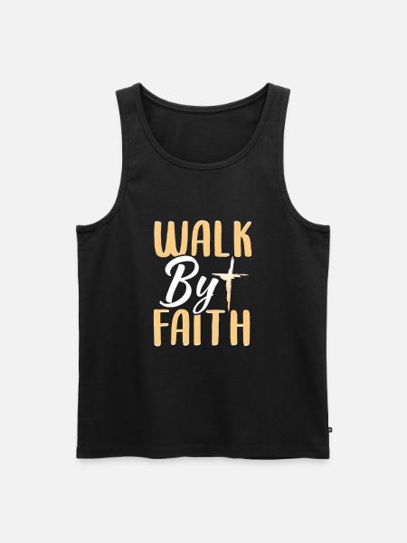 Christian Quotes Designs for Believing Christians - Men's Premium Organic Tank Top - black