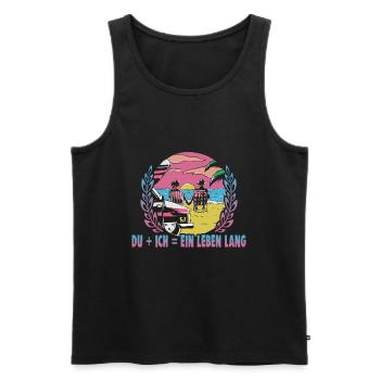 Valentinstag Geschenke Liebhaber Und Paare Designs - Männer Premium Bio Tank Top - Schwarz - Vorne - Michal (187cm)