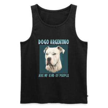 Dog Saying Dogo Argentino Design pour - Débardeur bio Premium Homme - noir - Devant - Michal (187cm)