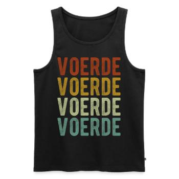 Voerde City Retro Vintage - Men's Premium Organic Tank Top - black - Front - Michal (187cm)