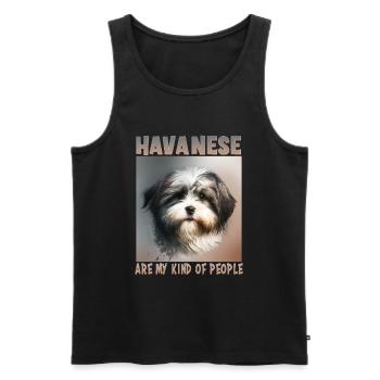 Hunde Spruch Havaneser Design für Hundeliebhaber - Männer Premium Bio Tank Top - Schwarz - Vorne - Michal (187cm)