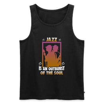 Musiciens d’orchestre de musique jazz - Débardeur bio Premium Homme - noir - Devant - Michal (187cm)