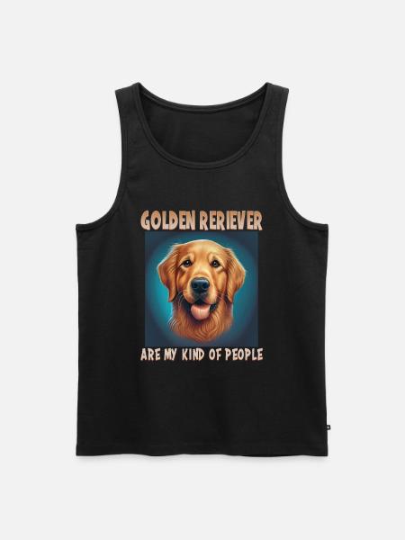 Dog Saying Golden Retriever Design - Men's Premium Organic Tank Top - black