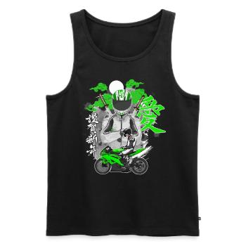 Motorcycle Lifestyle / Motorcycle / Motorcycle biker - Men's Premium Organic Tank Top - black - Front - Michal (187cm)