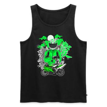 Motorcycle Lifestyle / Motorcycle / Motorcycle biker - Men's Premium Organic Tank Top - black - Front - Michal (187cm)