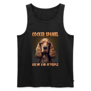 Dog saying Cocker Spaniel pour les amoureux des chiens - Débardeur bio Premium Homme - noir - Devant - Michal (187cm)