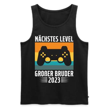 Ich Werde Großer Bruder 2023 - Débardeur bio Premium Homme - noir - Devant - Michal (187cm)