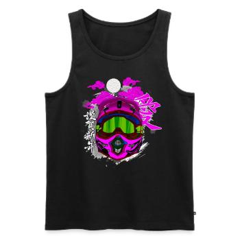 Motocross / Enduro / Freestyle mx / Dirtbike retro - Men's Premium Organic Tank Top - black - Front - Michal (187cm)