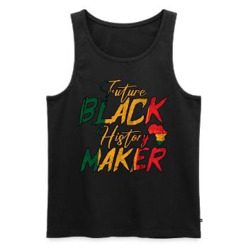 Future Black History Maker Black History Month - Men's Premium Organic Tank Top - black - Front - AI Model Male 178 light (178cm)