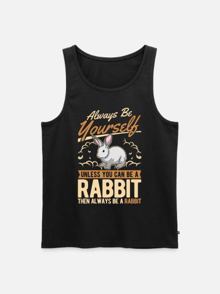 Rabbit Rabbit Rabbit - Men's Premium Organic Tank Top - black