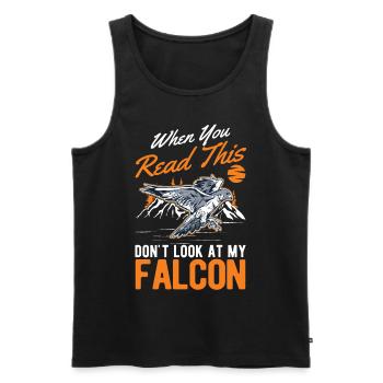 Falke Falkner Turmfalke Falknerei Falkner - Männer Premium Bio Tank Top - Schwarz - Vorne - AI Model Male 178 light (178cm)