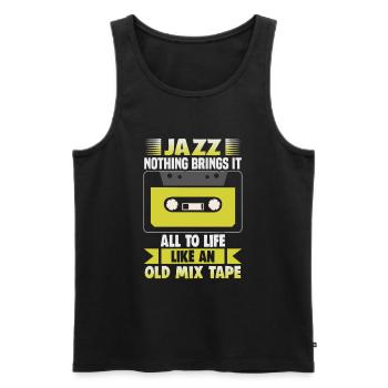 Musiciens d’orchestre de musique jazz - Débardeur bio Premium Homme - noir - Devant - Michal (187cm)