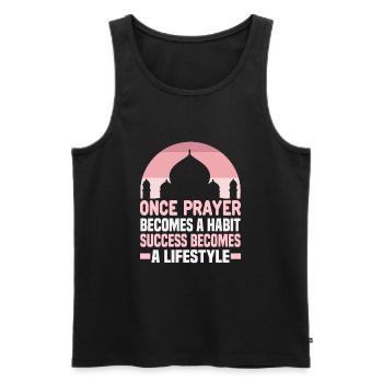 Quran Verse Islam Quotes Muslim Ramadan Texts - Men's Premium Organic Tank Top - black - Front - AI Model Male 178 light (178cm)