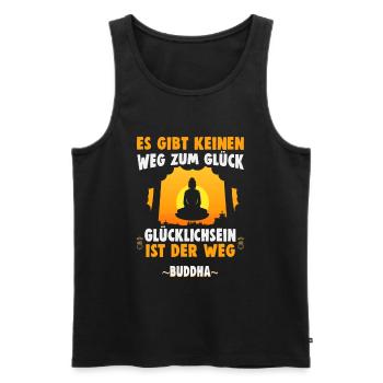 Buddhist Meditation Zen Buddha Buddhismus und Yoga - Männer Premium Bio Tank Top - Schwarz - Vorne - Michal (187cm)