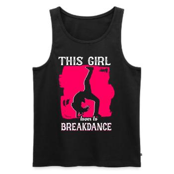 Breakdance Mädchen Breakdancer - Männer Premium Bio Tank Top - Schwarz - Vorne - AI Model Male 178 light (178cm)