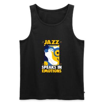 Musiciens d’orchestre de musique jazz - Débardeur bio Premium Homme - noir - Devant - Michal (187cm)