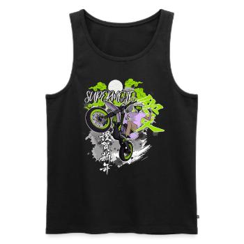 Motocross / Enduro / Freestyle mx / Dirtbike retro - Men's Premium Organic Tank Top - black - Front - AI Model Male 178 light (178cm)