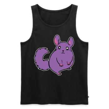 20230115 01T Chinchilla Chonk - Men's Premium Organic Tank Top - black - Front - Michal (187cm)
