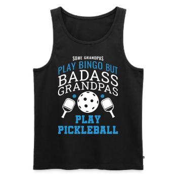 Pickleball masculin Sports Funny Pickleball Design - Débardeur bio Premium Homme - noir - Devant - AI Model Male 178 light (178cm)
