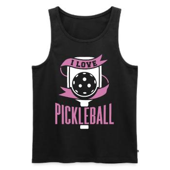 Pickleball masculin Sports Funny Pickleball Design - Débardeur bio Premium Homme - noir - Devant - AI Model Male 178 light (178cm)