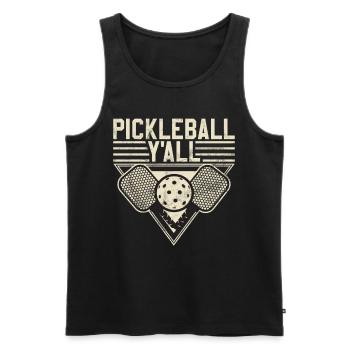 Pickleball masculin Sports Funny Pickleball Design - Débardeur bio Premium Homme - noir - Devant - AI Model Male 178 light (178cm)