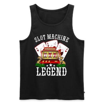 Kasino Glücksspiel Spielautomat Kartenspiel - Männer Premium Bio Tank Top - Schwarz - Vorne - AI Model Male 178 light (178cm)