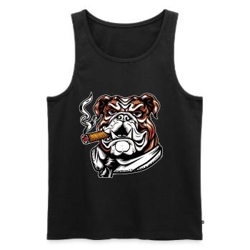 Colorbulls Conti Bulldoggen Continental Bulldogs - Männer Premium Bio Tank Top - Schwarz - Vorne - AI Model Male 178 light (178cm)
