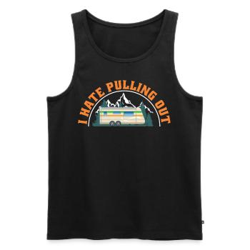 Ich Hasse Es Auszuziehen - Männer Premium Bio Tank Top - Schwarz - Vorne - Michal (187cm)
