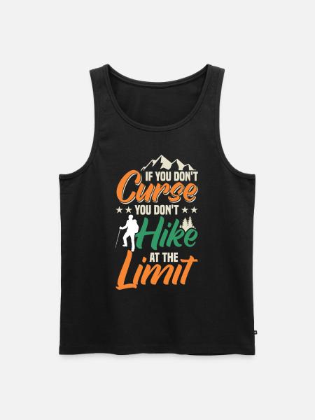 If you don't swear, hike - Men's Premium Organic Tank Top - black