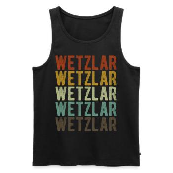 Wetzlar Stadt Retro Vintage - Männer Premium Bio Tank Top - Schwarz - Vorne - AI Model Male 178 light (178cm)