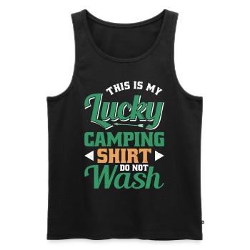 Dies Ist Mein Glück Camping Nicht - Männer Premium Bio Tank Top - Schwarz - Vorne - Michal (187cm)