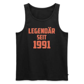 Legendär Seit 1991 - Männer Premium Bio Tank Top - Schwarz - Vorne - AI Model Male 178 light (178cm)