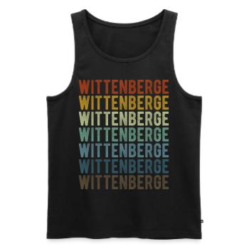 Wittenberge Stadt Retro Vintage - Männer Premium Bio Tank Top - Schwarz - Vorne - AI Model Male 178 light (178cm)