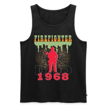 1968 Jahrgang feuerwehrmann Vater Geburtstag - Männer Premium Bio Tank Top - Schwarz - Vorne - Michal (187cm)