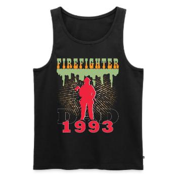 1993 Jahrgang feuerwehrmann Vater Geburtstag - Männer Premium Bio Tank Top - Schwarz - Vorne - Michal (187cm)