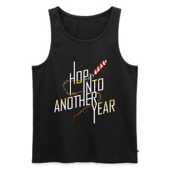 Hop Into Another Year With Fireworks For Chinese - Männer Premium Bio Tank Top - Schwarz - Vorne - Michal (187cm)