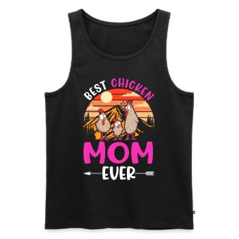 Beste Hühner Mama Landwirtin Bauer - Männer Premium Bio Tank Top - Schwarz - Vorne - AI Model Male 178 light (178cm)