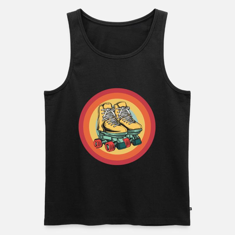 Rollerskates Inline-Skater Inline Rollschuhlaufen - Männer Premium Bio Tank Top - Schwarz