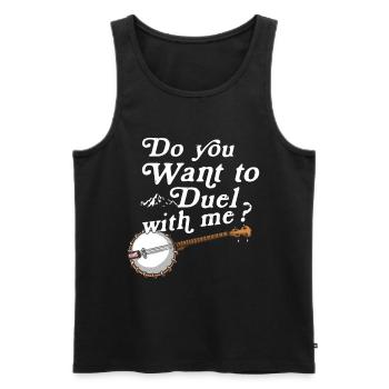 Banjo - Männer Premium Bio Tank Top - Schwarz - Vorne - Michal (187cm)