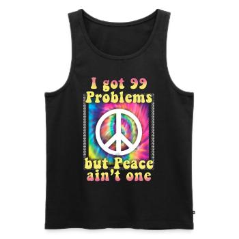 Hippie Geschenk Acidhead Flowerpower Hippi Hippy - Männer Premium Bio Tank Top - Schwarz - Vorne - AI Model Male 178 light (178cm)